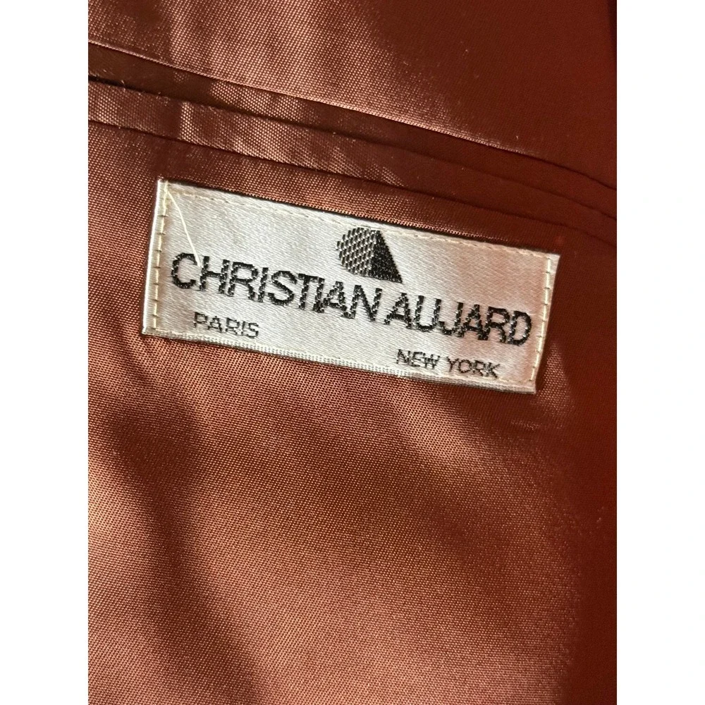 Pure Wool Glen Plaid Sport Coat Christian Aujard 42R Brown Classic Blazer